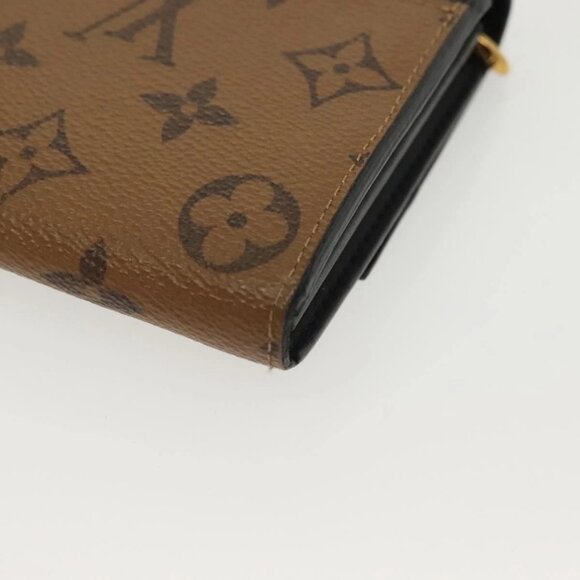 LOUIS VUITTON Monogram Reverse Portefeuille Sarah Long Wallet M64488 Auth 140380 - Picture 5 of 16